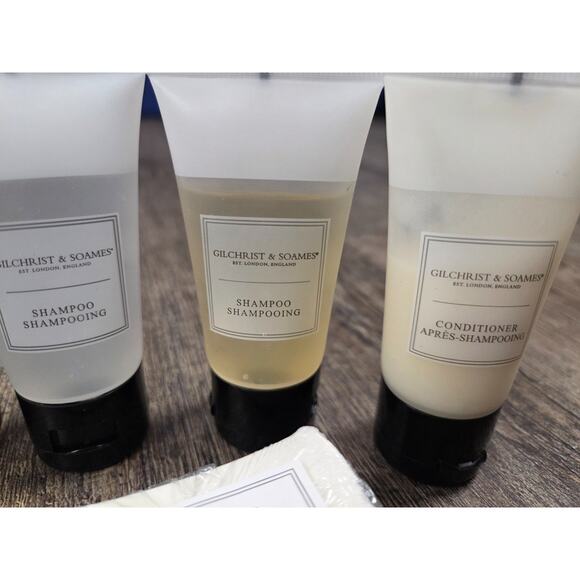 Gilchrist Soames Travel Size Lotion Shampoo Conditioner Skincare Bar Lot of 6 - Picture 3 of 4